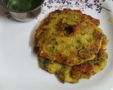 A picture of step 4 of Leftover khichdi thalipeeth with semolina.