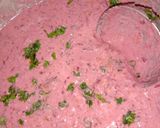 A picture of step 1 of Beetroot Rava Uttapam.