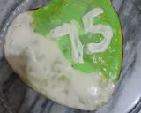 A picture of step 6 of 75th pakistan birthday cake.