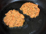 Hamburguesa veggie de berenjena y pimiento rojo 🍆🌶