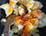 A picture of step 1 of Cheesy Vegetable Masala Grilled Sandwich.