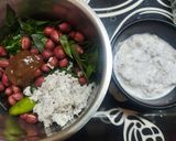 A picture of step 1 of Curry Leaves or Karuveppilai Chutney.