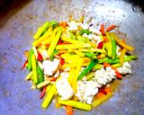 鵝油蘆筍彩椒炒軟絲（創意料理）的食譜步驟2照片