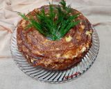 A picture of step 7 of Cheese Pie Soufflé in a Bundt Pan.