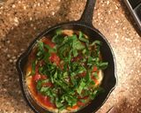A picture of step 4 of Skillet Meat lovers Pizza for one.