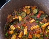 A picture of step 4 of Parda paneer biryani.