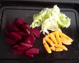 A picture of step 3 of Beetroot Orange Chia Salad.