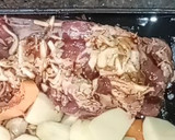 Foto del paso 4 de la receta: Tapa de nalga novillo mechada. Con papas y zapallo