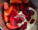 A picture of step 1 of Hearty Strawberry Pancakes for Valentine’s Day.