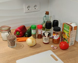 Foto del paso 1 de la receta: Curry rojo de lentejas con calabacín