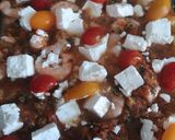 Une image de l'étape 3 de Crevettes, tomates cerises et feta.