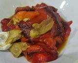 A picture of step 5 of Spicy and crunchy roasted pepper and garlic hummus.