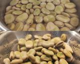 A picture of step 3 of Boiled Fava Beans with Garlic and Mint.