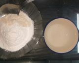 A picture of step 1 of Roti from rice flour.