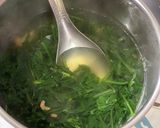 Hình bước làm 3 của món Cơm nhà: cá chẽm muối sả, canh rau tần ô
