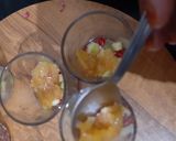 A picture of step 6 of Apricot & custard fruits shots.