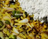 A picture of step 7 of Jowar Wheat Upma.