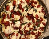 A picture of step 7 of Eggplant Margherita Pizza.