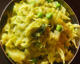 A picture of step 3 of Cabbage (kootu style) subji.