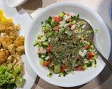 A picture of step 2 of Shirazi salad 🥗.