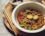 Gambar langkah 6 resipi Mee Goreng Basah Sempoi.
