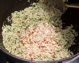 A picture of step 2 of Barnyard millet Farali Upma with cucumber raita.