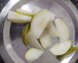 A picture of step 1 of Caramelized pear.