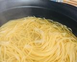 Foto del paso 2 de la receta: Spaghettis con Salchichas, berenjenas, pimientos verdes 🍆🍝