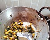A picture of step 4 of Spinach corn sandwich.