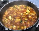 Une image de l'étape 14 de Soupe de pommes de terre et courgettes à la tomate.