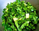 पालक आलू मटर की सब्जी (Palak aloo matar ki sabzi recipe in hindi) रेसिपी चरण 1 फोटो