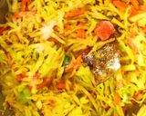 A picture of step 3 of Cabbage carrot subji (panch phorn).