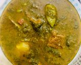 A picture of step 9 of Palak gosht.