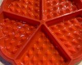 A picture of step 2 of Savoury waffles in silicon mould.