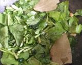 A picture of step 2 of Palak pulao.