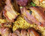 A picture of step 8 of Arroz con Chancho (Peruvian Pork Rice) 🇵🇪.
