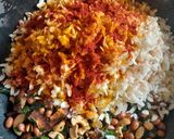 A picture of step 4 of Bombay mix.