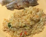 Foto del paso 3 de la receta: Filete de Merluza al Horno y Arroz con Calamares 🦑