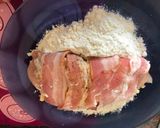 Rántott hús újratervezve azaz sajttal- sajtkrémmel töltött baconös rántott szelet recept fázis 3 fotója