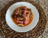 Foto del paso 8 de la receta: Saltenada de salchichas frescas con bacon y champiñón