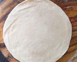 A picture of step 2 of Fulka roti (chapati).