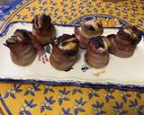 Une image de l'étape 12 de Figues au chèvre, miel et lard fumé.