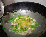 A picture of step 1 of Mayo Aata noodles.