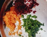 A picture of step 1 of Beetroot Soya cheese cutlets.