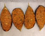 Foto del paso 10 de la receta: Berenjenas al pesto de albahaca, rellenas de atún con tomate