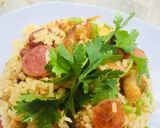 Hình bước làm 4 của món Cơm chiên thập cẩm