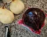 Une image de l'étape 1 de Poire pochée betterave chocolat noir 🍐🍫.