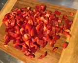Une image de l'étape 4 de Poulet curry coco poivrons rouges.