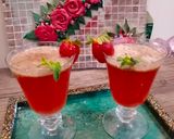 A picture of step 4 of Mint and strawberry margarita ❤❤.