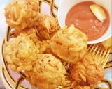 A picture of step 6 of Lacha chicken pakora.